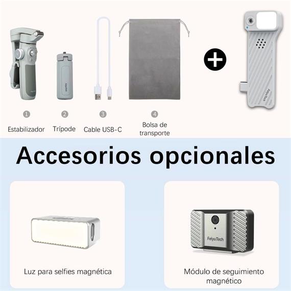 FeiyuTech VB4 Estabilizador con Seguimiento por IA para Smartphone