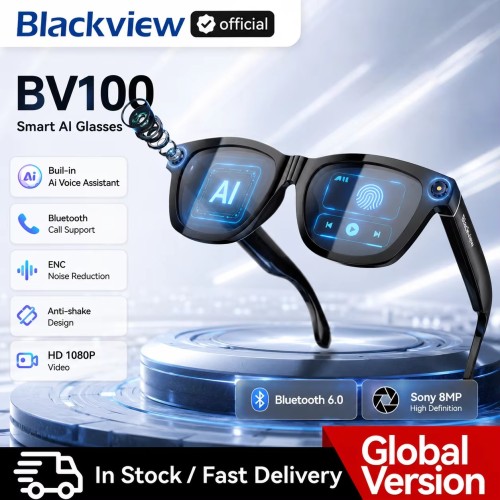 Blackview BV100 SmartGlasses con Cámara 2K y Traducción IA Polarizadas Sunglasses