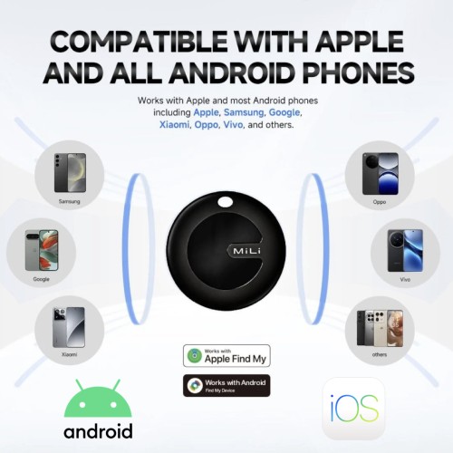 Mili Mi Tag Duo Rastreador Inteligente Dual para Apple iOS y Android Find Hub