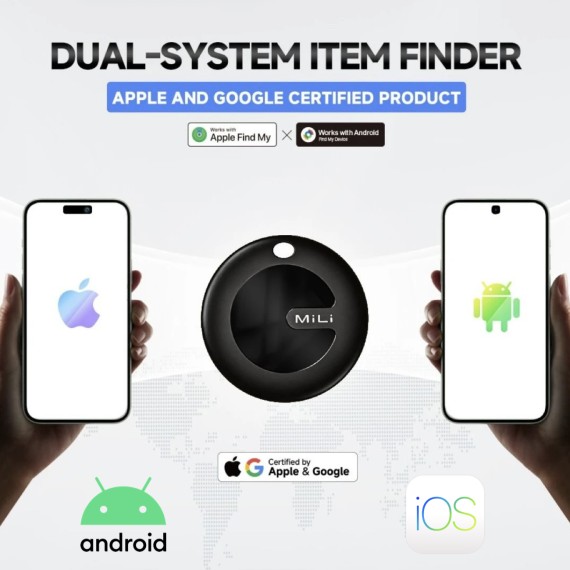 Mili Mi Tag Duo Rastreador Inteligente Dual para Apple iOS y Android Find Hub