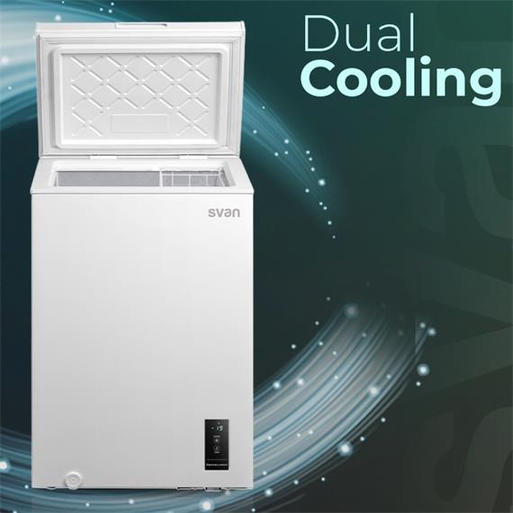 Svan SCH1002EDC Congelador Horizontal 99l clase E 54.7cm 44.6cm Blanco