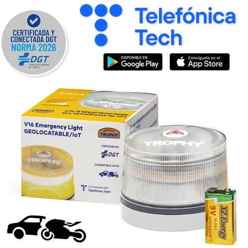 Trophy Baliza V16 IoT Conectada y Homologada para 2026