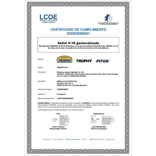 Trophy Baliza V16 IoT Conectada y Homologada para 2026