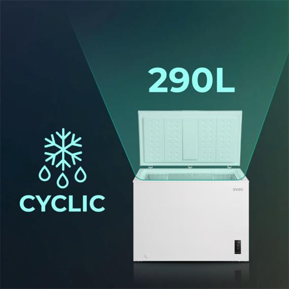 Svan SCH3002EDC Congelador Horiontal 290L 85x111,5x67cm Blanco
