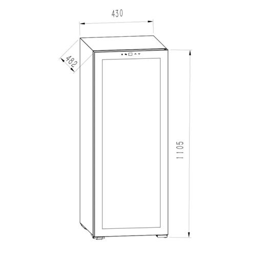 Svan SVN3600S Vinoteca 106L 36 Botellas G Negro Puerta