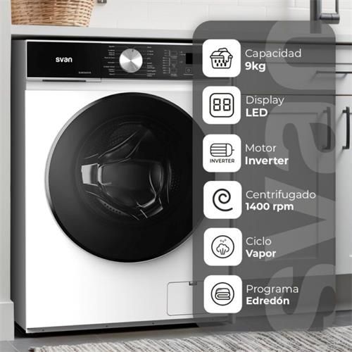 Svan SL9404AIDV Lavadora C.Frontal 1400 rpm 9KG Blanco