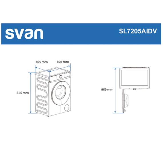 Svan SL7205AIDV Lavadora 1200 rpm 7 KG Blanco