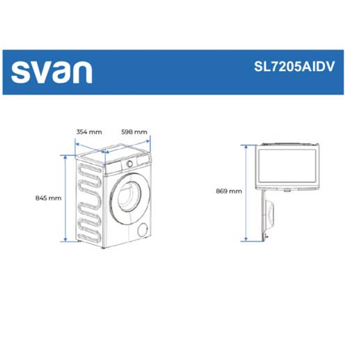 Svan SL7205AIDV Lavadora 1200 rpm 7 KG Blanco