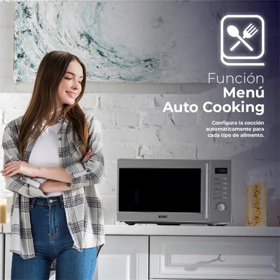 Svan SMW2700DGX Microondas con Grill 20L 700W Inox