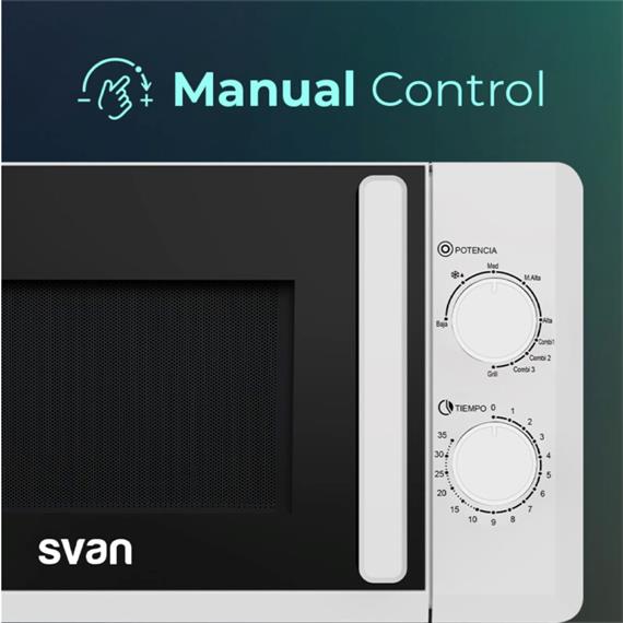 Svan SMW2701G Microondas con Grill 20L 700W Blanco