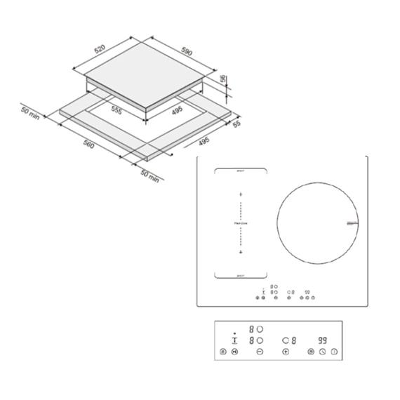 Svan SIFZ3600 Placa Inducción 60cm 3 Zonas