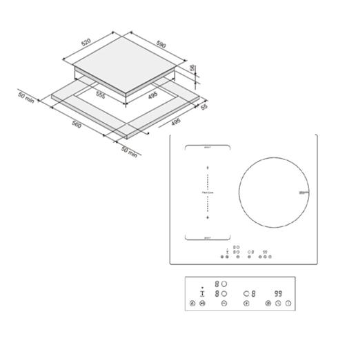 Svan SIFZ3600 Placa Inducción 60cm 3 Zonas