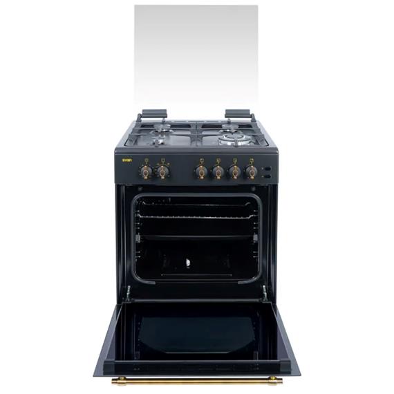 Svan SKGW4600RN Cocina Gas 60cm Rustico Negro