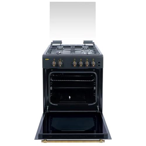 Svan SKGW4600RN Cocina Gas 60cm Rustico Negro