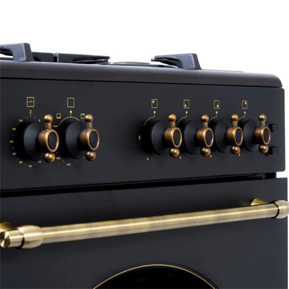 Svan SKGW4600RN Cocina Gas 60cm Rustico Negro