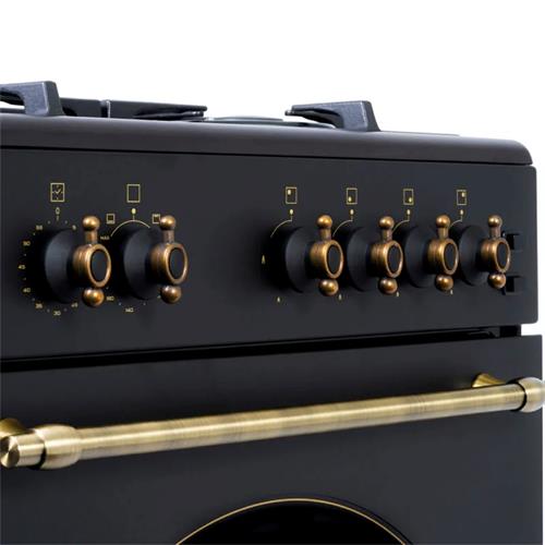 Svan SKGW4600RN Cocina Gas 60cm Rustico Negro