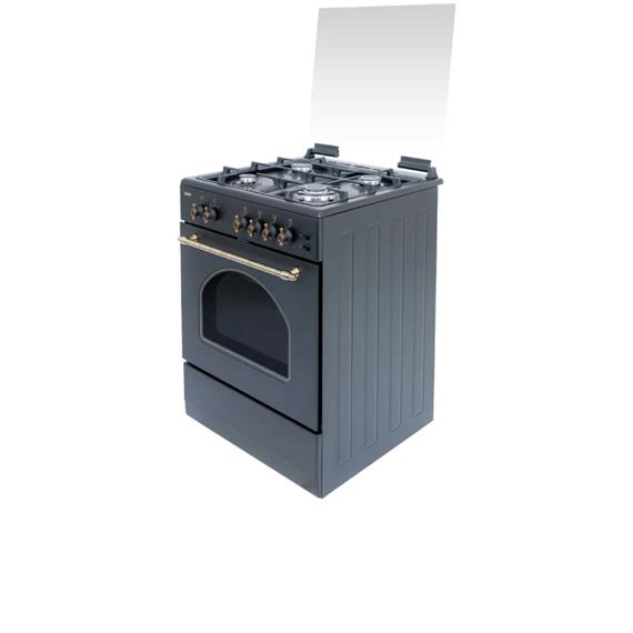 Svan SKGW4600RN Cocina Gas 60cm Rustico Negro