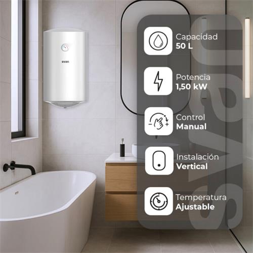 Svan ST5001S Termo Eléctrico Vertical 50L C Blanco