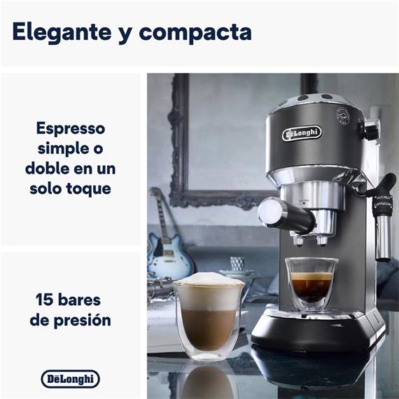 Delonghi Dedica Style EC685BK Cafetera Espresso + Molinillo De Regalo