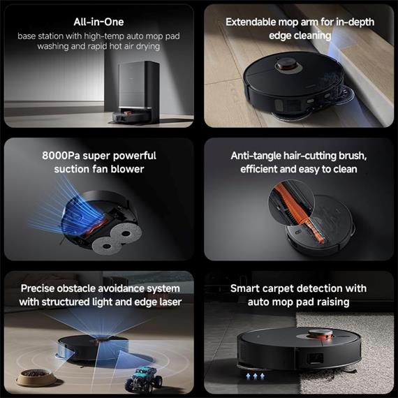 Xiaomi Robot Vacuum X20 Max Aspirador y Fregador con Base de Autovaciado