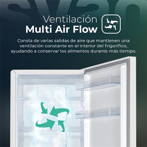 Svan SC185603ENFX Frigorífico Combi E 185cm 60cm 60cm Inox