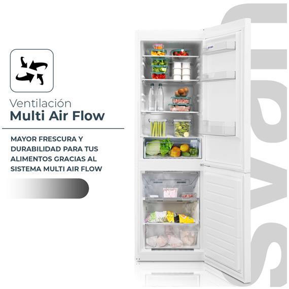 Svan SVC185601ENFDX Congelador Vertical 274L 185X60X66cm Inox