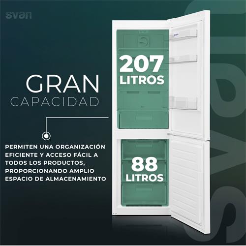 Svan SVC185601ENFDX Congelador Vertical 274L 185X60X66cm Inox