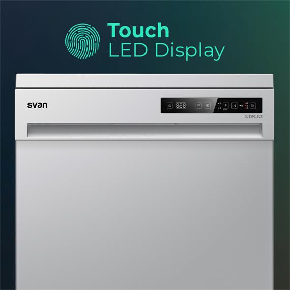Svan SJ13601EDX Lavavajillas 60 cm 14 Sets Clase E Display Inox