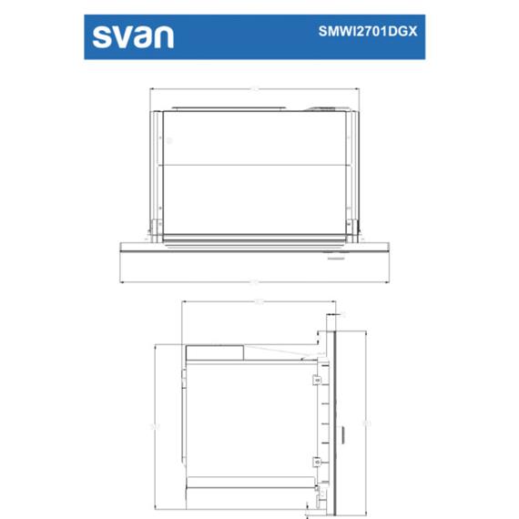 Svan SMWI2701DGX Microondas 20L C/Grill Dig Inox Integración