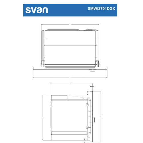 Svan SMWI2701DGX Microondas 20L C/Grill Dig Inox Integración