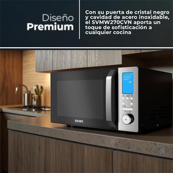 Svan SVMW270CVN Microondas 26L Display Conveccion Airfry Negro