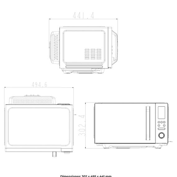 Svan SVMW270CVN Microondas 26L Display Conveccion Airfry Negro