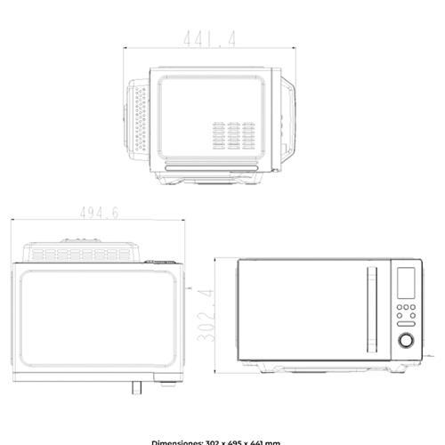 Svan SVMW270CVN Microondas 26L Display Conveccion Airfry Negro