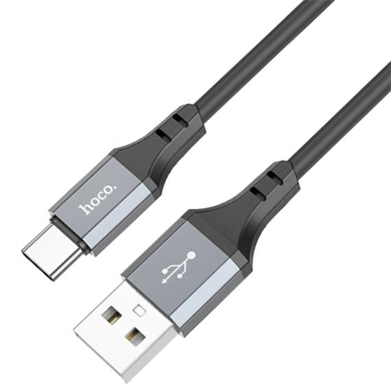 Cable Usb-A a Usb-C 3.0A 1m SIlicona Hoco X86 Negro