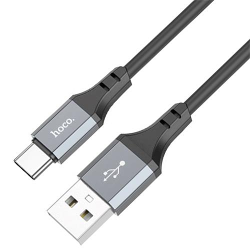 Cable Usb-A a Usb-C 3.0A 1m SIlicona Hoco X86 Negro