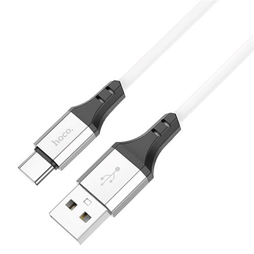 Cable Usb-A a Usb-C 3.0A 1m Silicona Hoco X86 Blanco