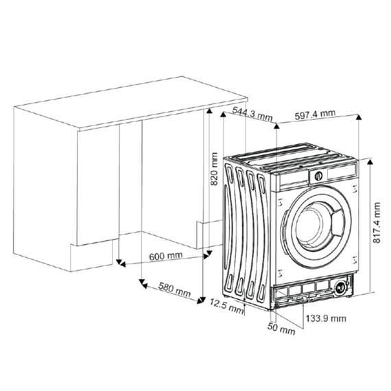 Svan SLI8200D Lavadora C.Frontal Integración 1200 rpm 8 KG