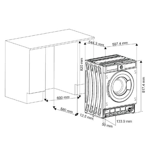 Svan SLI8200D Lavadora C.Frontal Integración 1200 rpm 8 KG