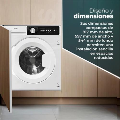 Svan SLI8200D Lavadora C.Frontal Integración 1200 rpm 8 KG