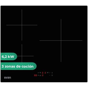 Svan SI3602B Placa Inducción 3F 6200W Cristal