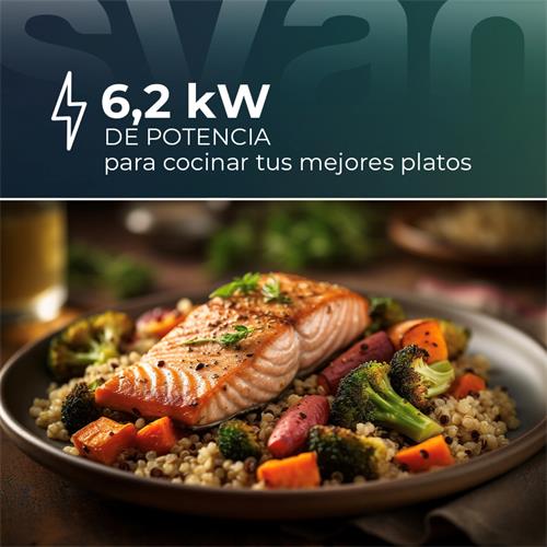 Svan SI3602B Placa Inducción 3F 6200W Cristal