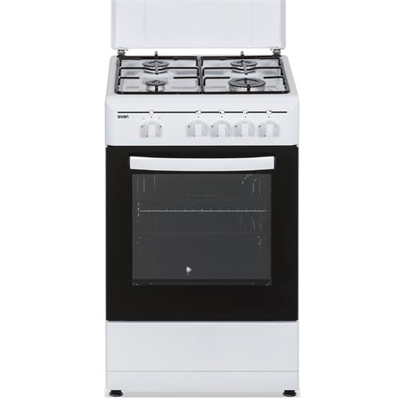 Svan SKG4500TM Cocina de Gas Butano 4F Horno 43L 2P Grill Blanco