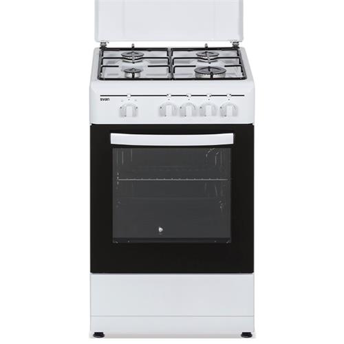 Svan SKG4500TM Cocina de Gas Butano 4F Horno 43L 2P Grill Blanco
