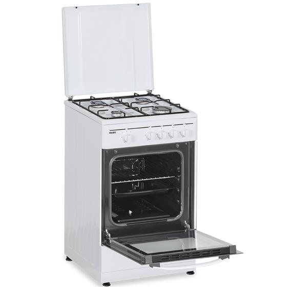 Svan SKG4500TM Cocina de Gas Butano 4F Horno 43L 2P Grill Blanco