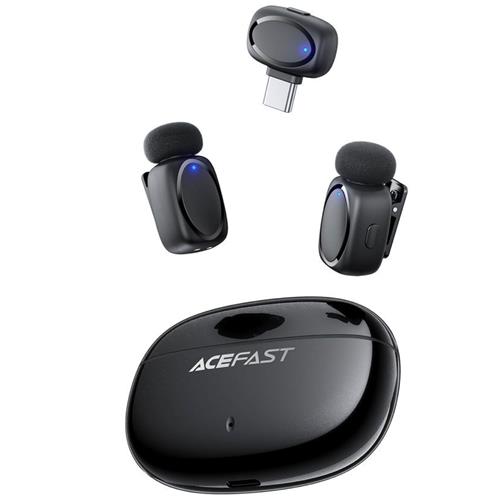 Acefast R2 Kit con 2 Micrófonos Lavalier HD Inalámbricos con receptor USB-C
