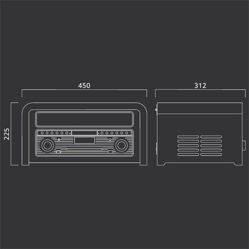 Muse MT115W Tocadisco BT/RADIO/CD Negro