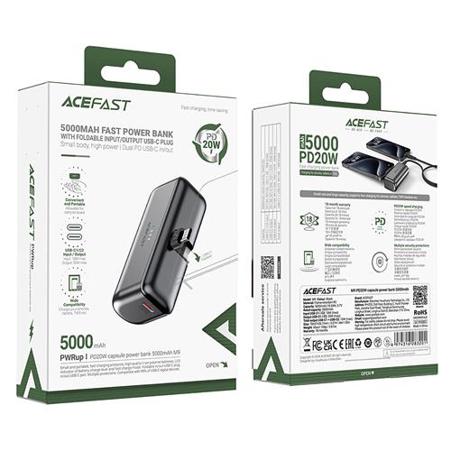 Powerbank Acefast M9 5.000mah PD 20W Conector USB-C