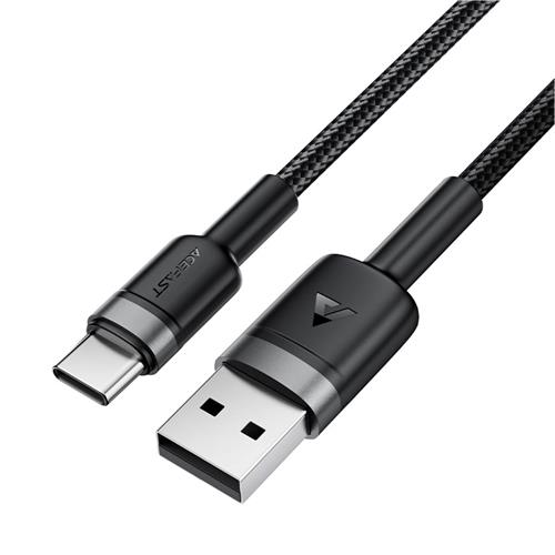 Cable USB-A a USB-C Acefast C22-04 3.0 Amp 1.2 Metos Reforzado Negro