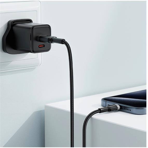 Cable USB-A a USB-C Acefast C22-04 3.0 Amp 1.2 Metos Reforzado Negro