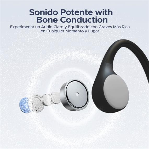 Doogee BoneBeat Run Auricular Deportivo de Conducción Osea Bluetooth Azul